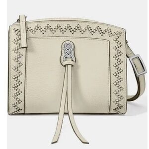 Brighton Shoe white Gigi Mini Crossbody with Braided Accent and Tassel Like New